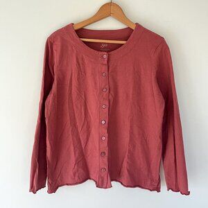 J.Jill Cotton Button Down Cardigan